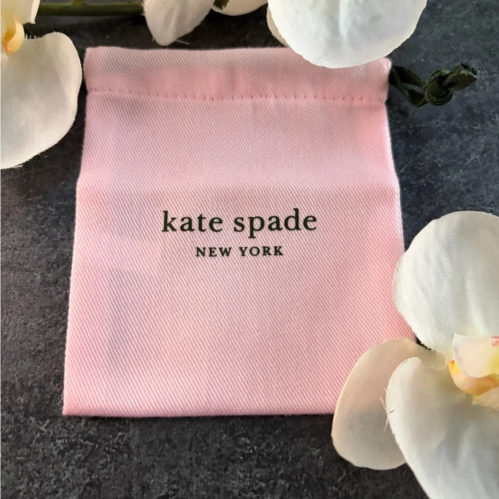 KATE SPADE NWT Cream Gold Infinity Heart Stud Earrings Gold - Picture 6 of 6